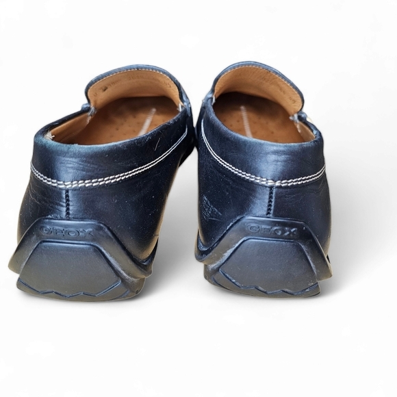 New GEOX Respira Men's Black Leather Slip-on Driving Loafer Size EU44 /US11 - Picture 6 of 12